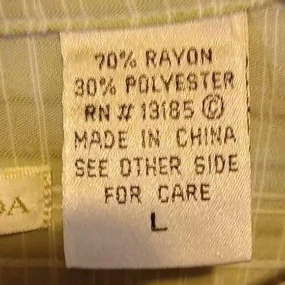 👔 Moda Campia Moda Men’s L Button Front Shirt – Mint Green Plaid – Short Sleeve - Picture 7 of 8